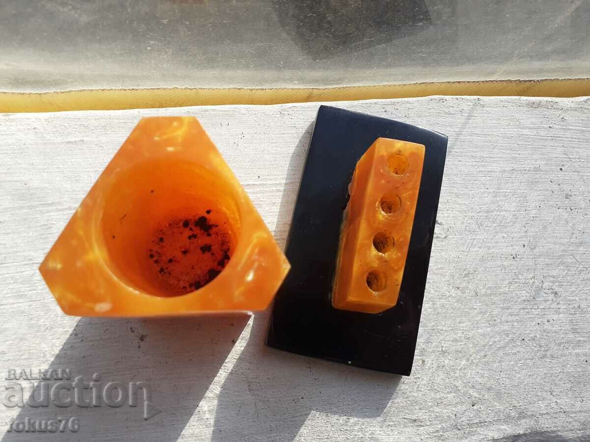 Old Social Catalina desk vase and pencil case set - 6 Old Social Catalina desk vase and pencil case set - 6