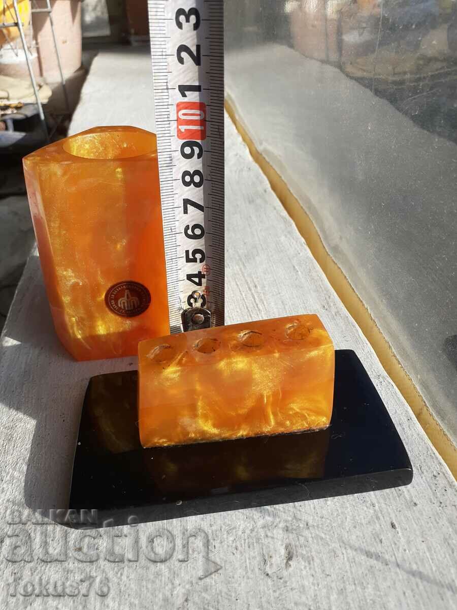 Old Social Catalina desk vase and pencil case set - 7 Old Social Catalina desk vase and pencil case set - 7