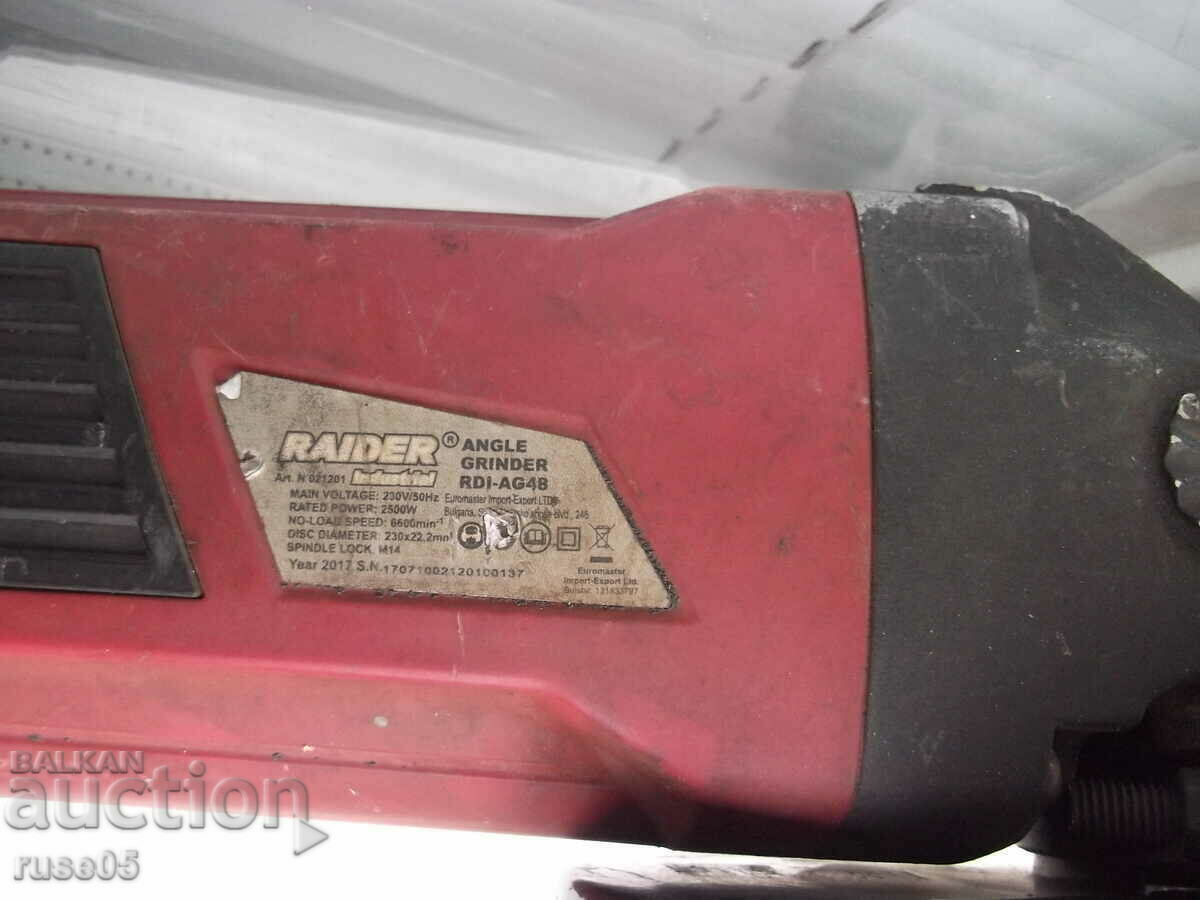 Livrarea Polizor unghiular "RAIDER - RDI-AG48" functioneaza Livrarea Polizor unghiular "RAIDER - RDI-AG48" functioneaza