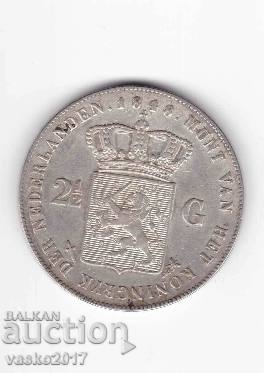 2,5 Gulden - Olanda 1848