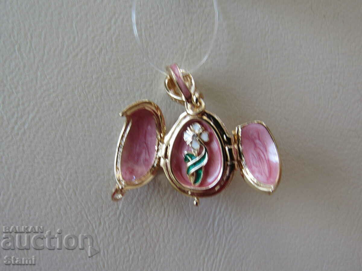 Delivery of Fine ladies' ladybug necklace Egg Faberge, new Delivery of Fine ladies' ladybug necklace Egg Faberge, new