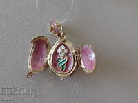 Fine ladies' ladybug necklace Egg Faberge, new