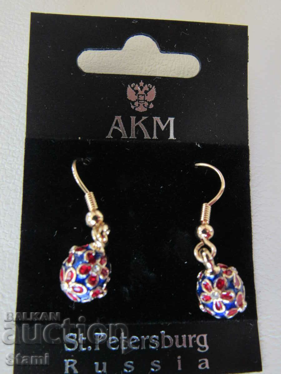 Fine women's Fabergé Egg earrings, new with price 53.00 BGN | € 27.10 Fine women's Fabergé Egg earrings, new with price 53.00 BGN | € 27.10