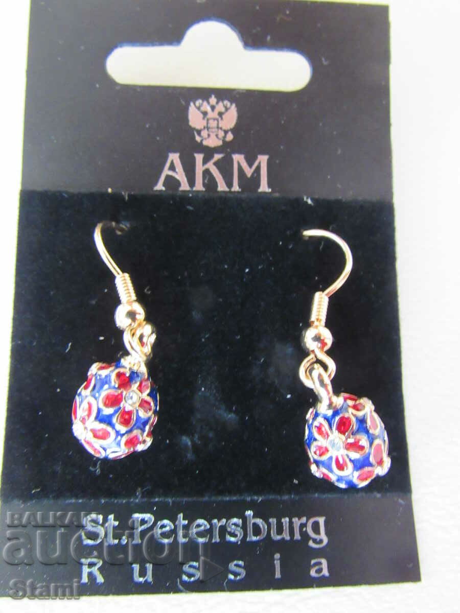 Delivery of Fine women's Fabergé Egg earrings, new Delivery of Fine women's Fabergé Egg earrings, new