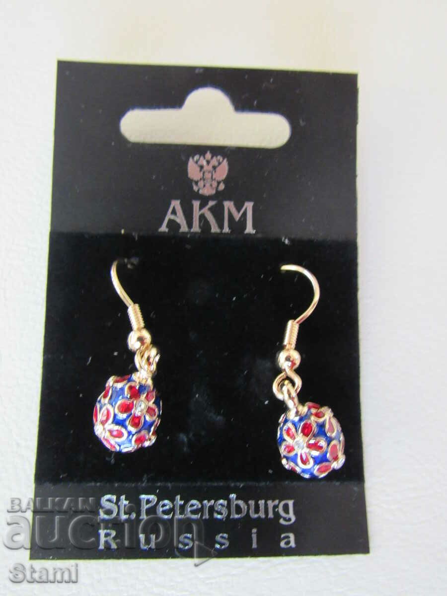 Fine women's Fabergé Egg earrings, new - 5 Fine women's Fabergé Egg earrings, new - 5