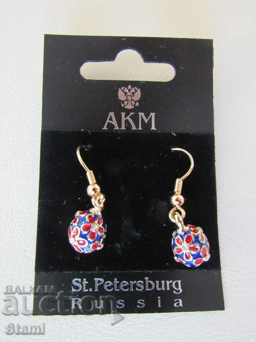 Fine women's Fabergé Egg earrings, new