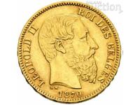 Златна монета 20 франка БЕЛГИЯ ИЗКЛЮЧИТЕЛНО  РЯДКА !!! 1870