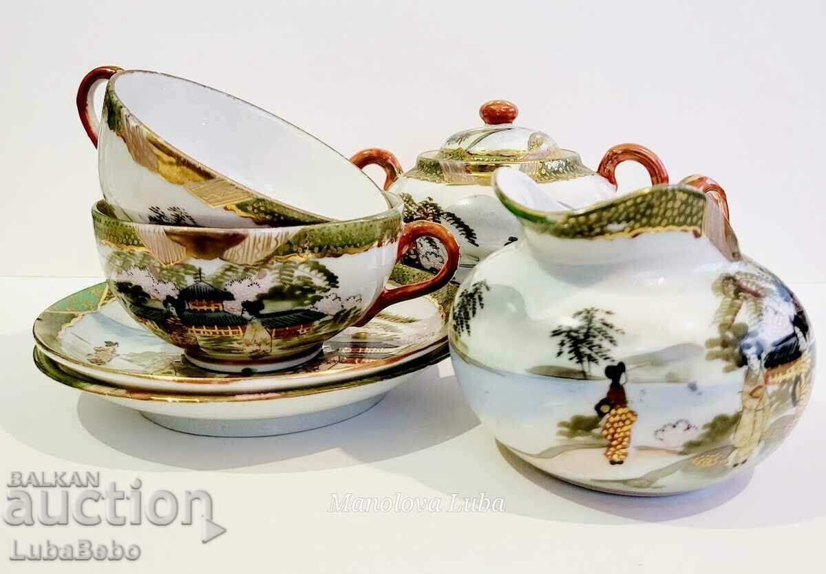 Japanese Kutani Shoza style porcelain tableware.