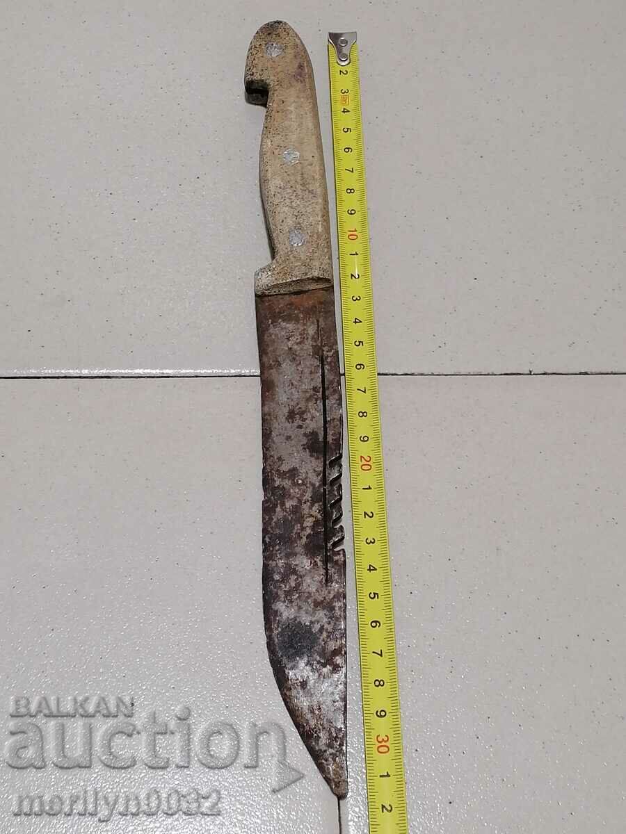 Παράδοση Παλιά σφυρηλατημένη λεπίδα κρεοπωλείου Παράδοση Παλιά σφυρηλατημένη λεπίδα κρεοπωλείου