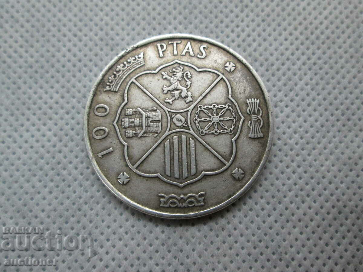 100 PESETS 1966 SILVER SPAIN FRANCO - 5 100 PESETS 1966 SILVER SPAIN FRANCO - 5