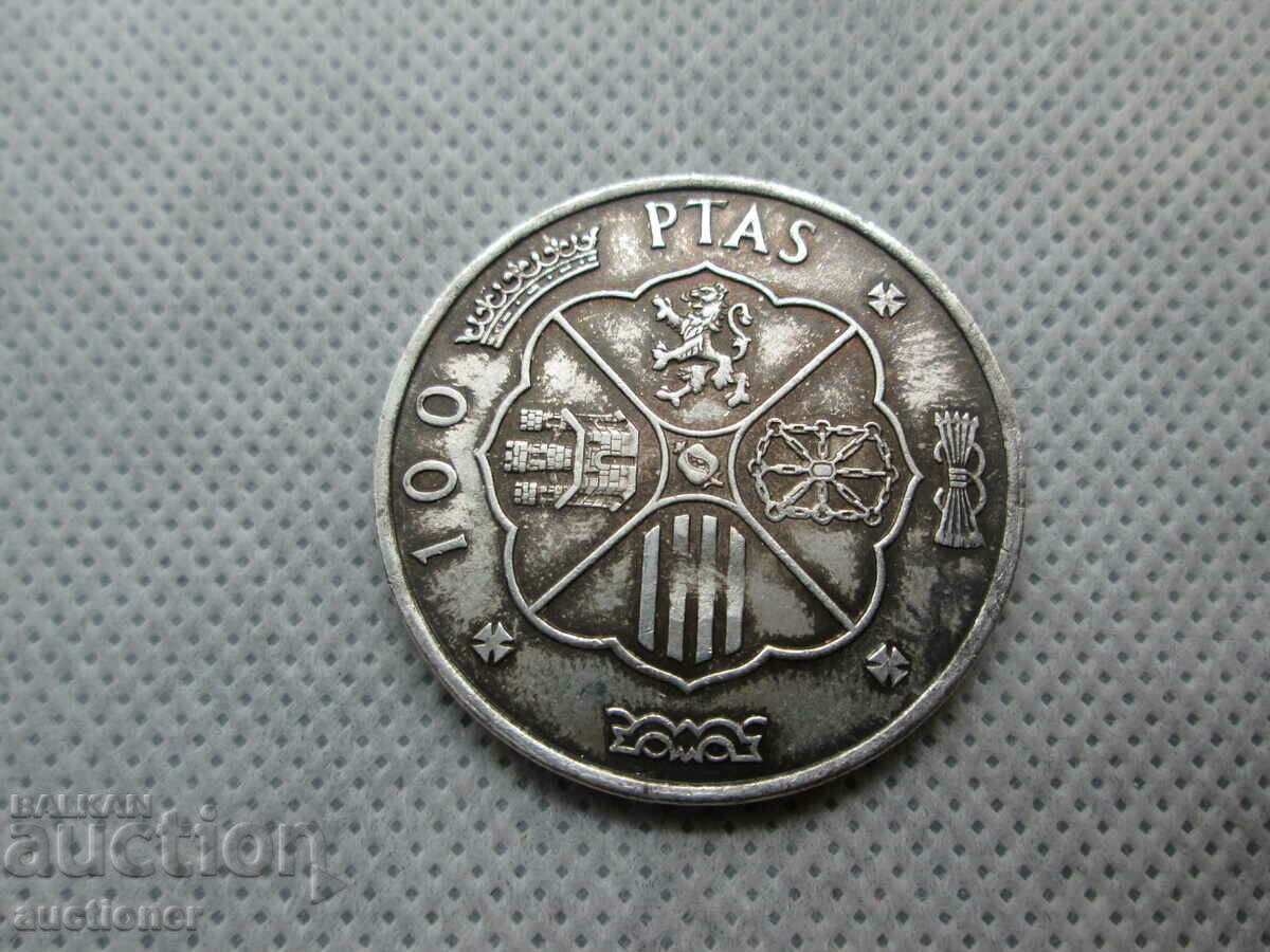 Delivery of 100 PESETS 1966 SILVER SPAIN FRANCO