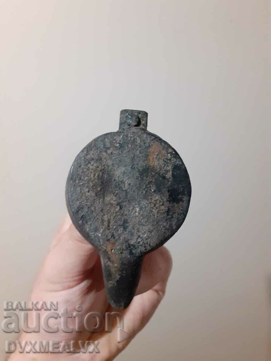 Auction Renaissance copper, copper pot for melting lead for a bullet Auction Renaissance copper, copper pot for melting lead for a bullet