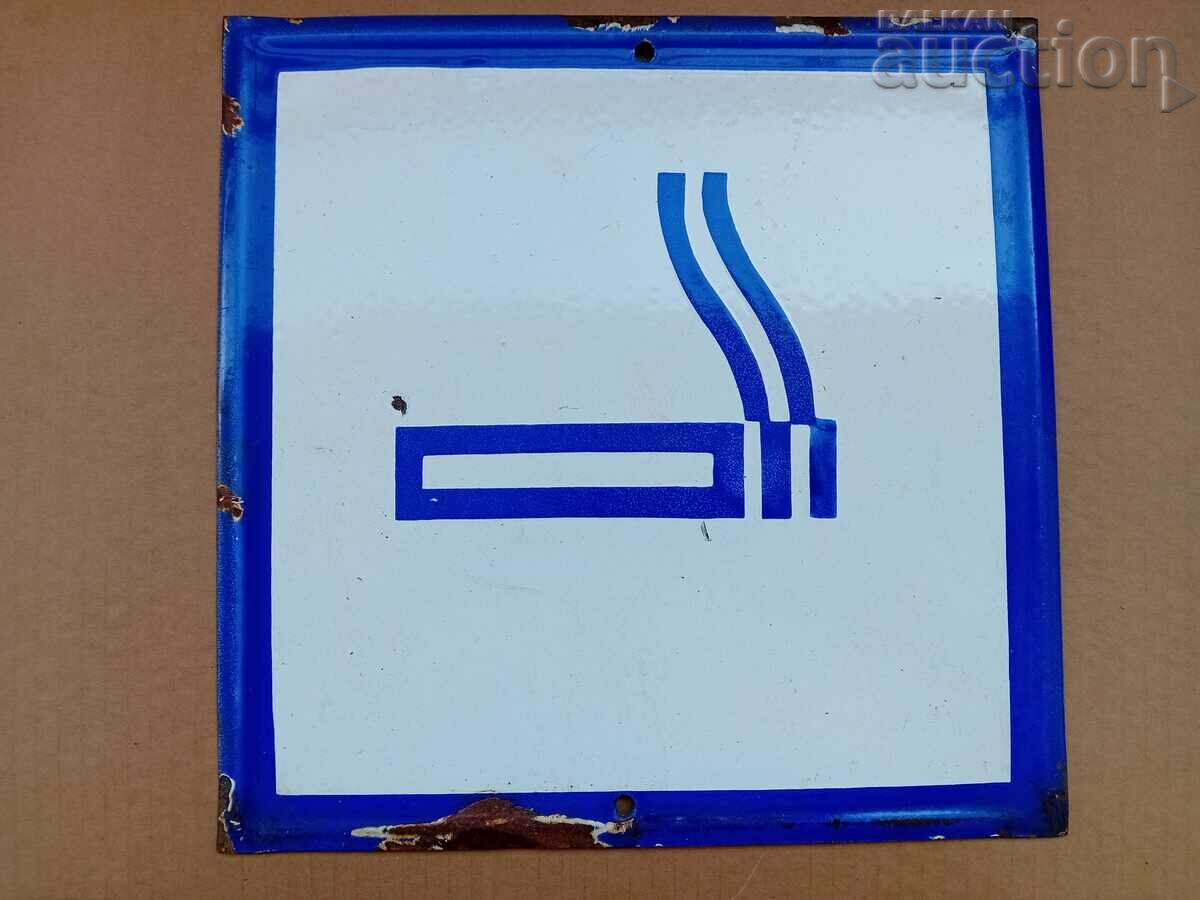 Доставка на ретро указателна емайлирана табела място за пушене Доставка на ретро указателна емайлирана табела място за пушене