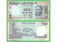 (¯`'•.¸   ИНДИЯ  100 рупии 2017  аUNC   ¸.•'´¯)