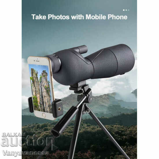 Monocular tripod with phone stand