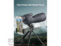 Monocular tripod with phone stand