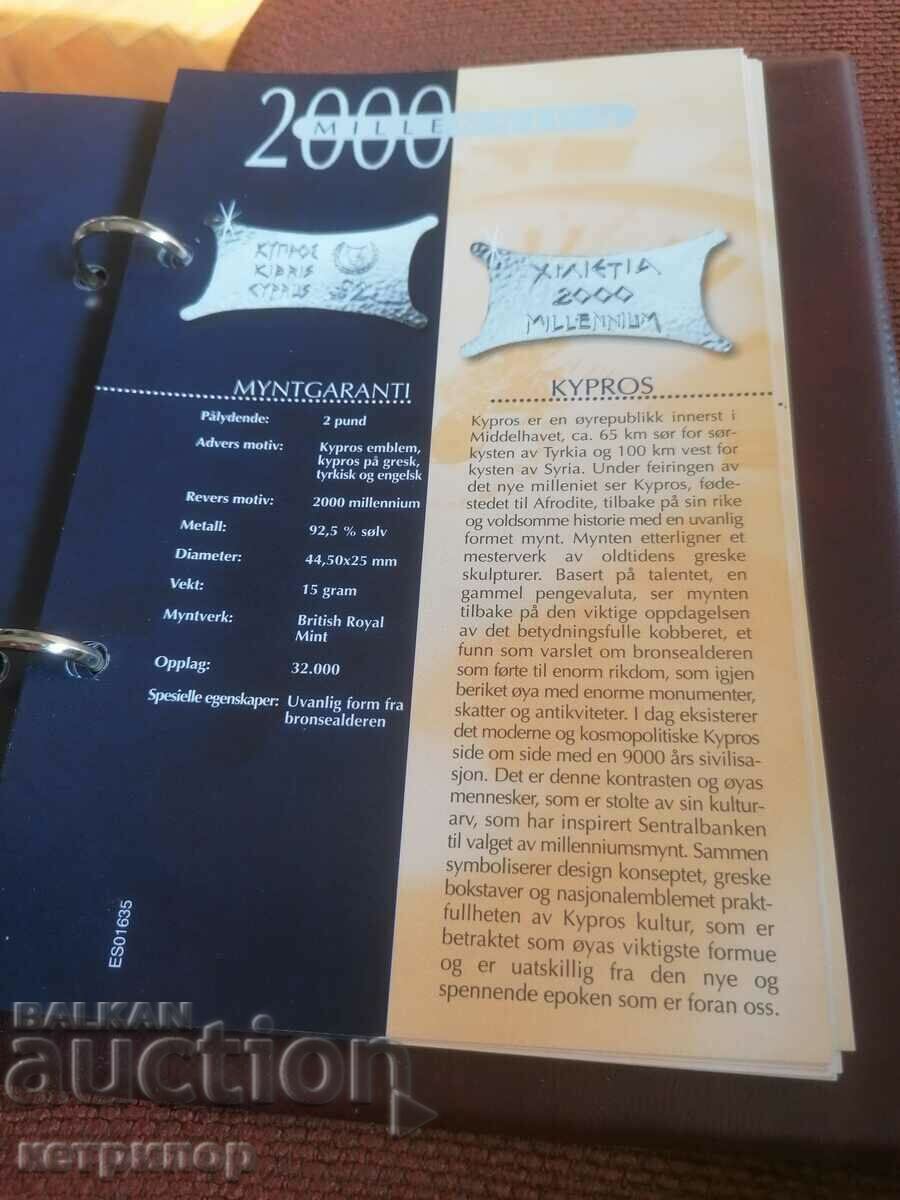 Δημοπρασία 2 λίρες Κύπρος 2000 ασήμι μεγάλη χιλιετία Δημοπρασία 2 λίρες Κύπρος 2000 ασήμι μεγάλη χιλιετία