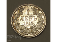 1 Lev 1913 Silver - 5.06g. - Ferdinand