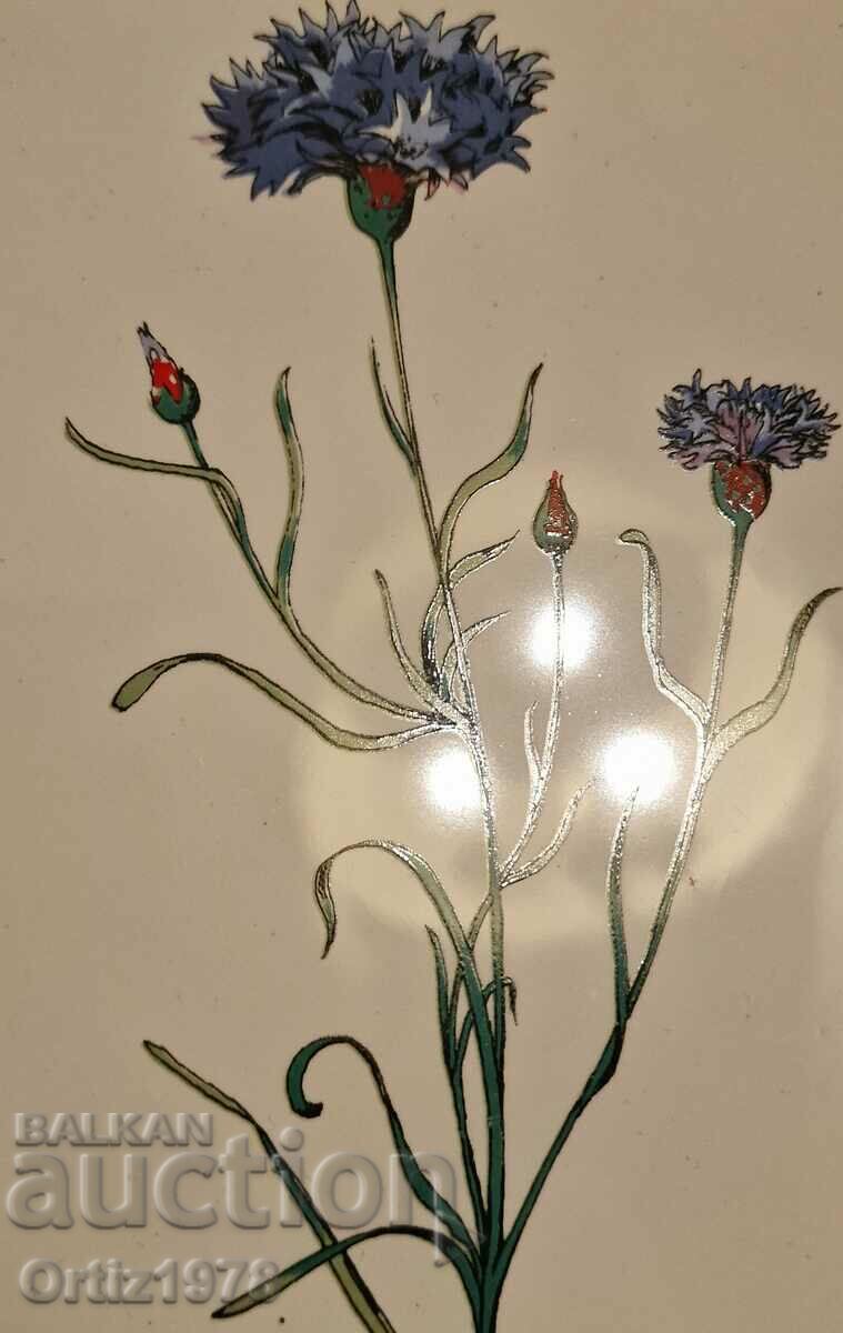 Доставка на Голяма коркова подложка, рисувана порцеланова плочка, синчец Доставка на Голяма коркова подложка, рисувана порцеланова плочка, синчец