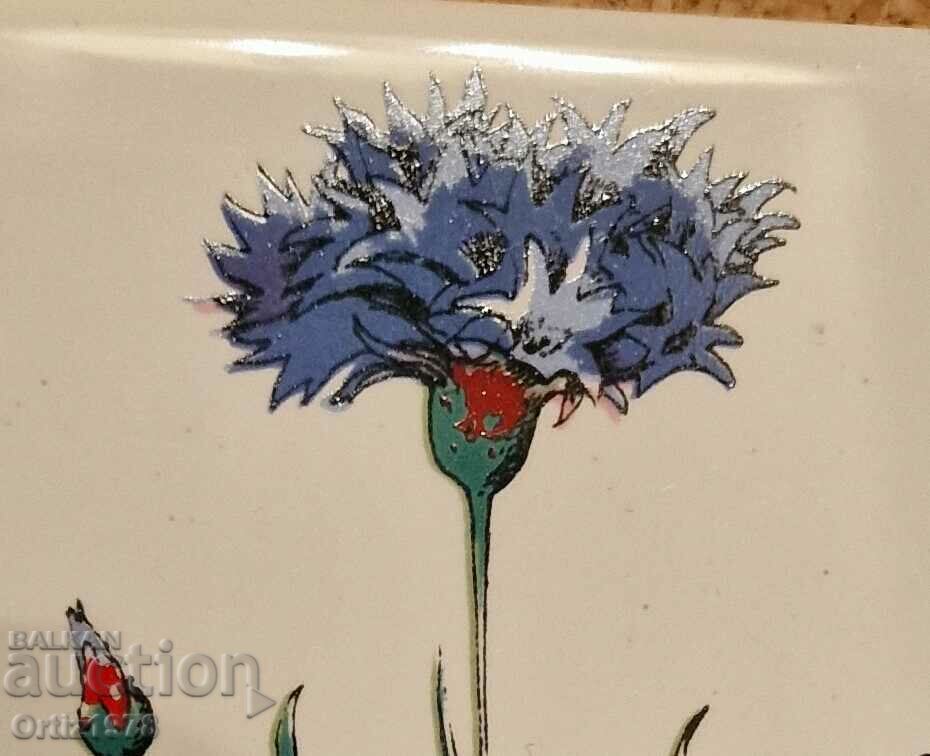 Голяма коркова подложка, рисувана порцеланова плочка, синчец - 5 Голяма коркова подложка, рисувана порцеланова плочка, синчец - 5