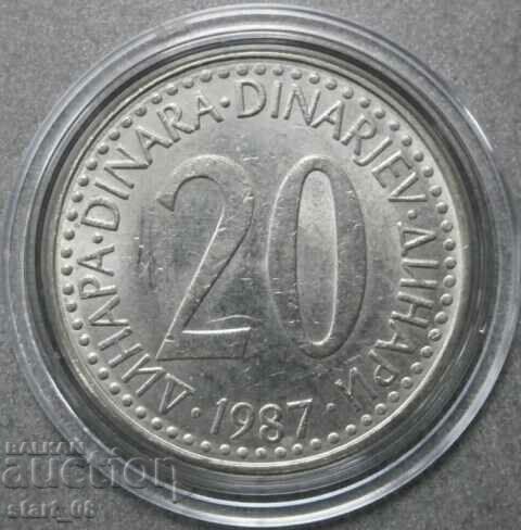 20 de dinari 1987