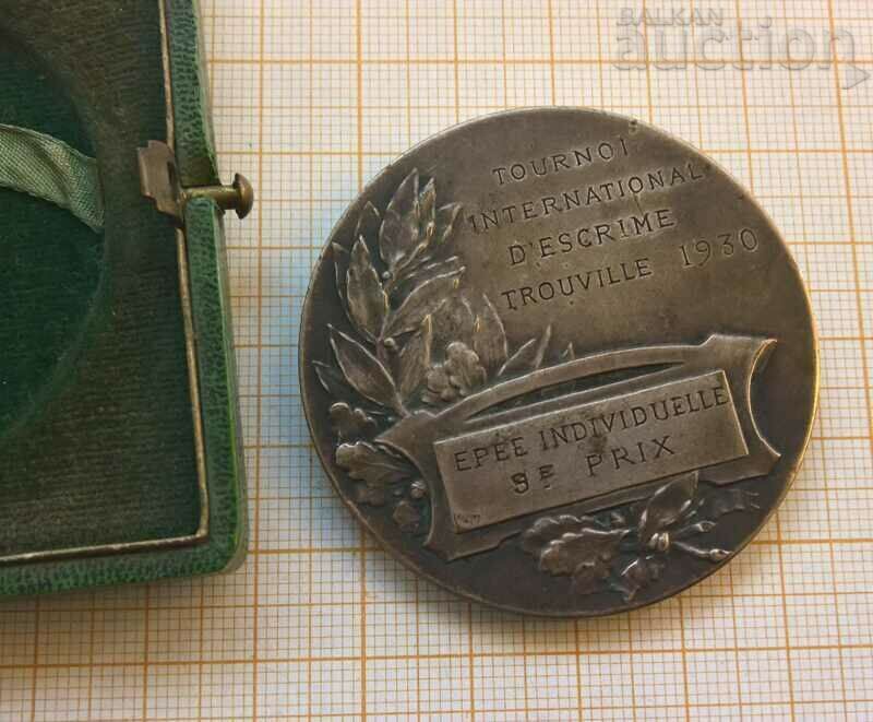 Рядък стар 1930 плакет медал стрелба