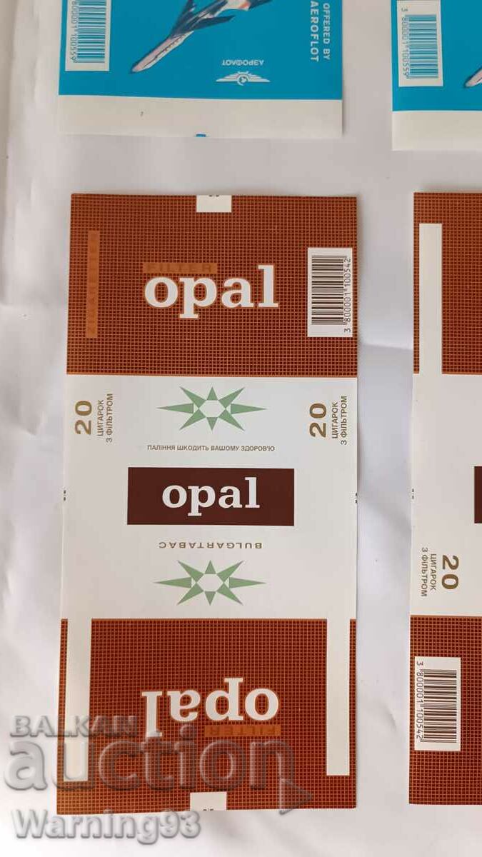 Auction Brand new social covers / cigarette slips - TU134, OPAL... Auction Brand new social covers / cigarette slips - TU134, OPAL...