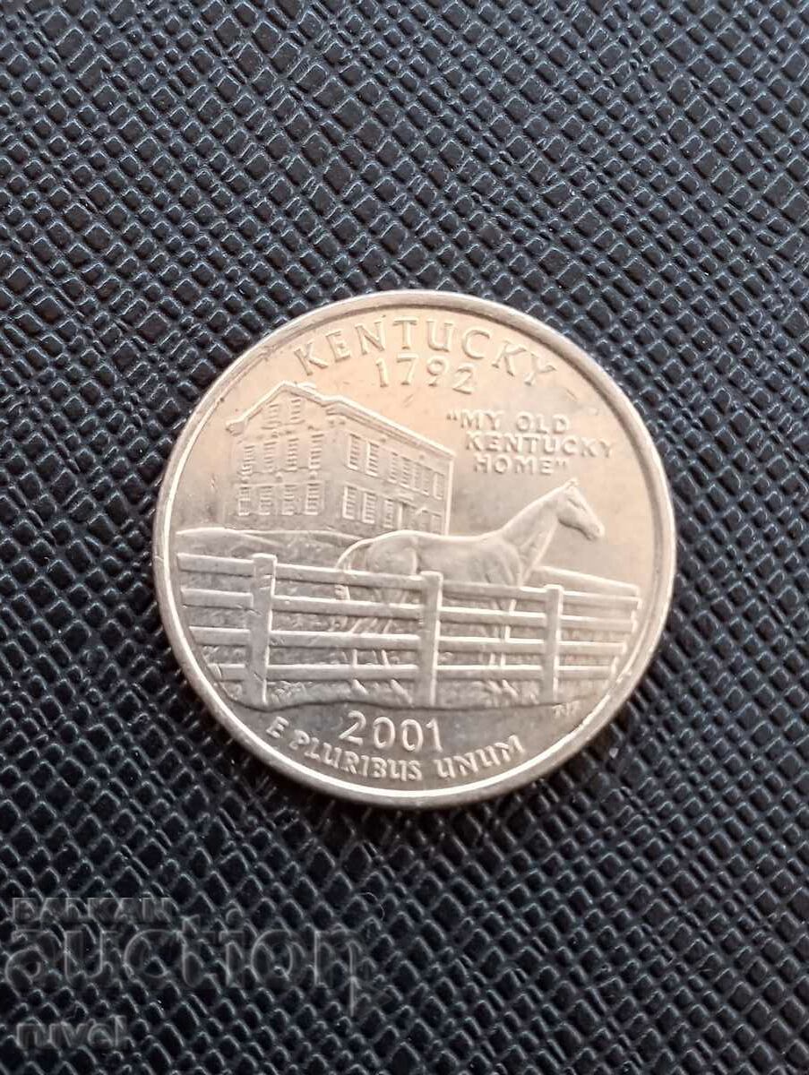 САЩ, четвърт долар 2001 г.