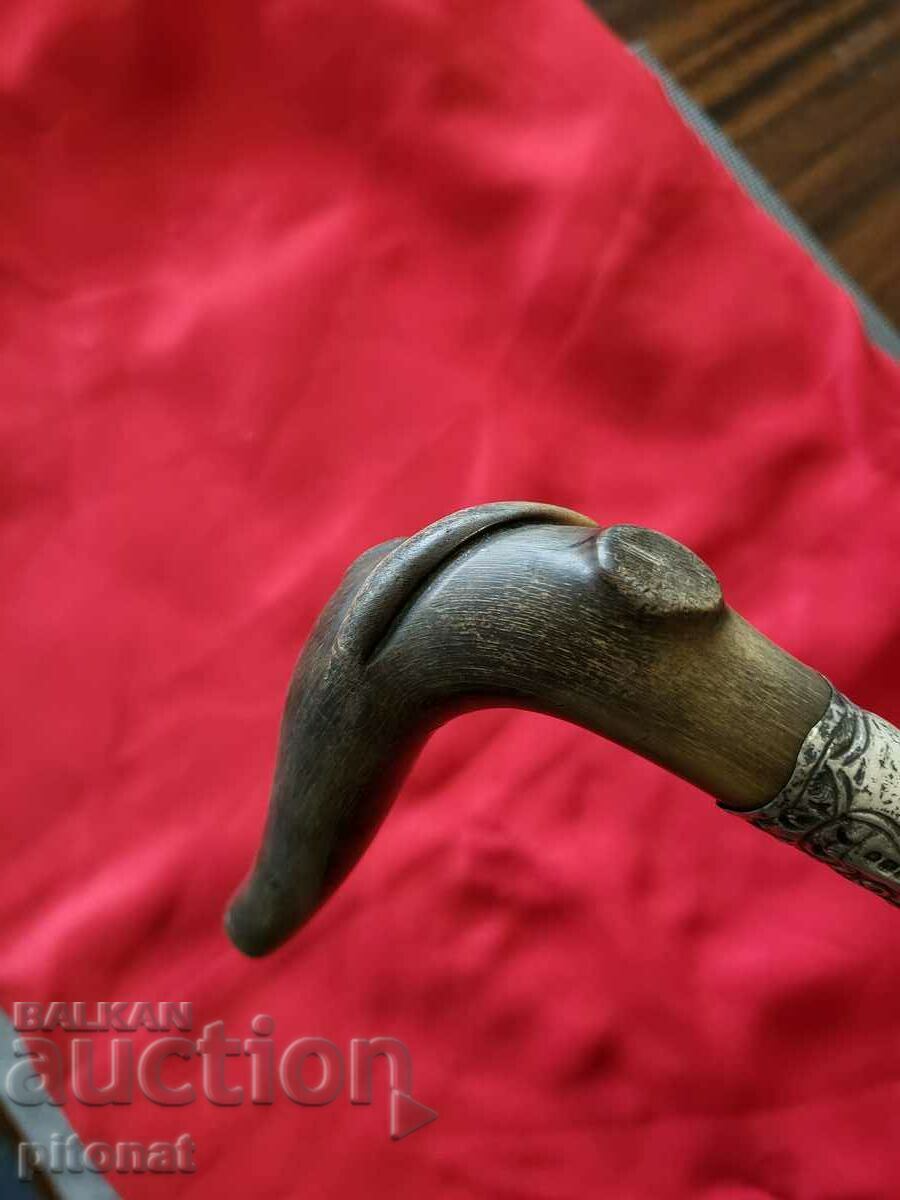 Delivery of Antique cane silver rhinoceros horn Delivery of Antique cane silver rhinoceros horn