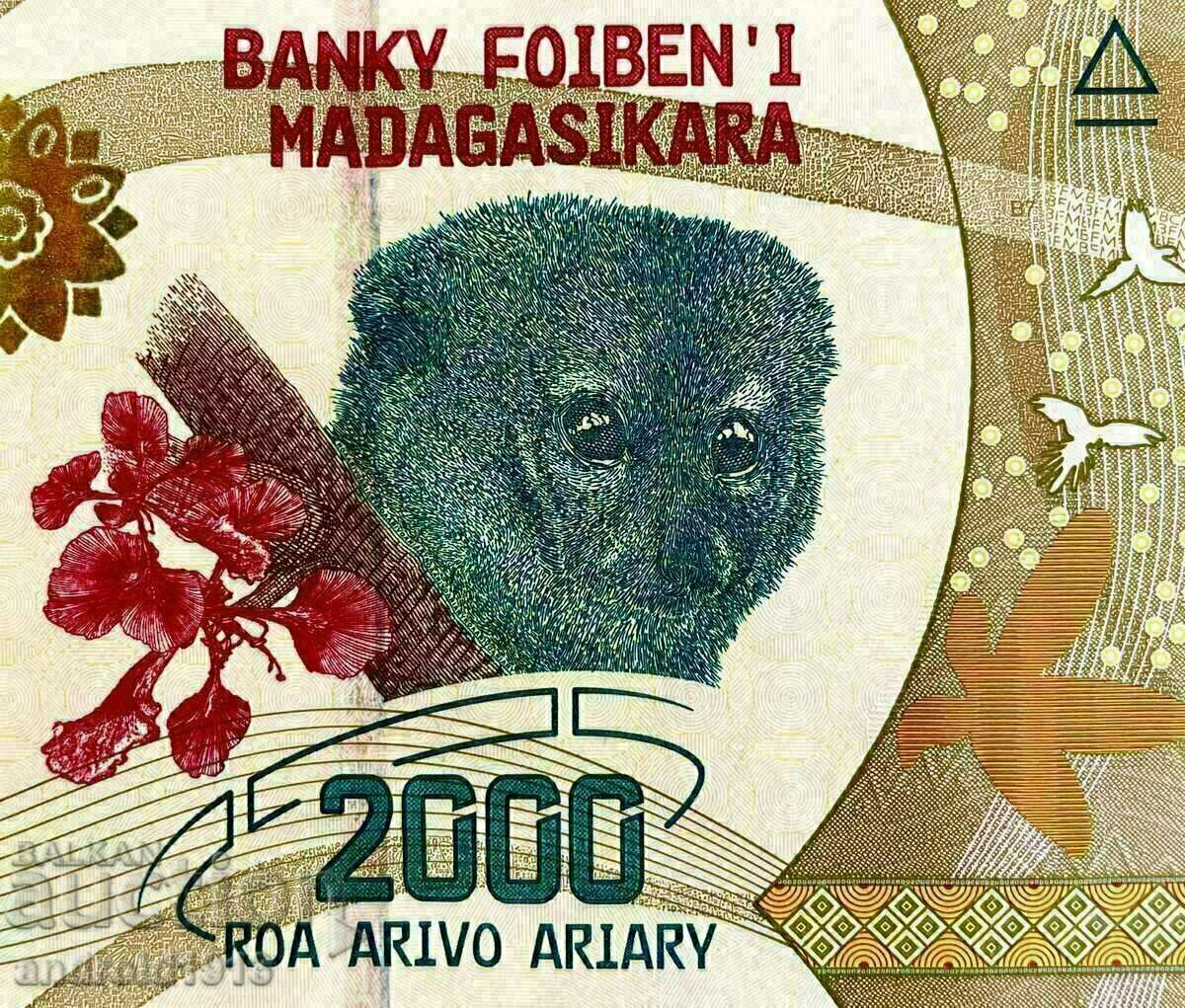 MADAGASCAR - PRET SUPERIOR!! 2000 ARIARY 2017, UNC