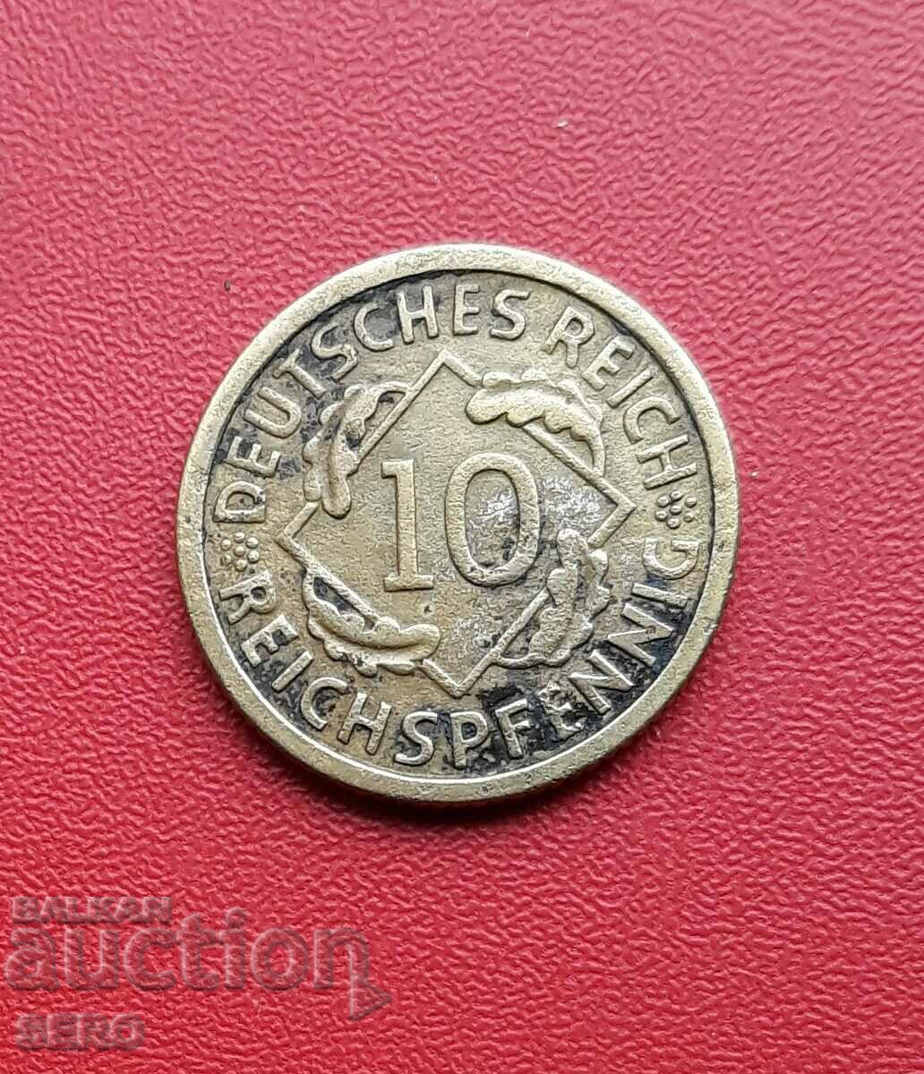 Γερμανία-10 Pfennig 1930 G-Karlsruhe