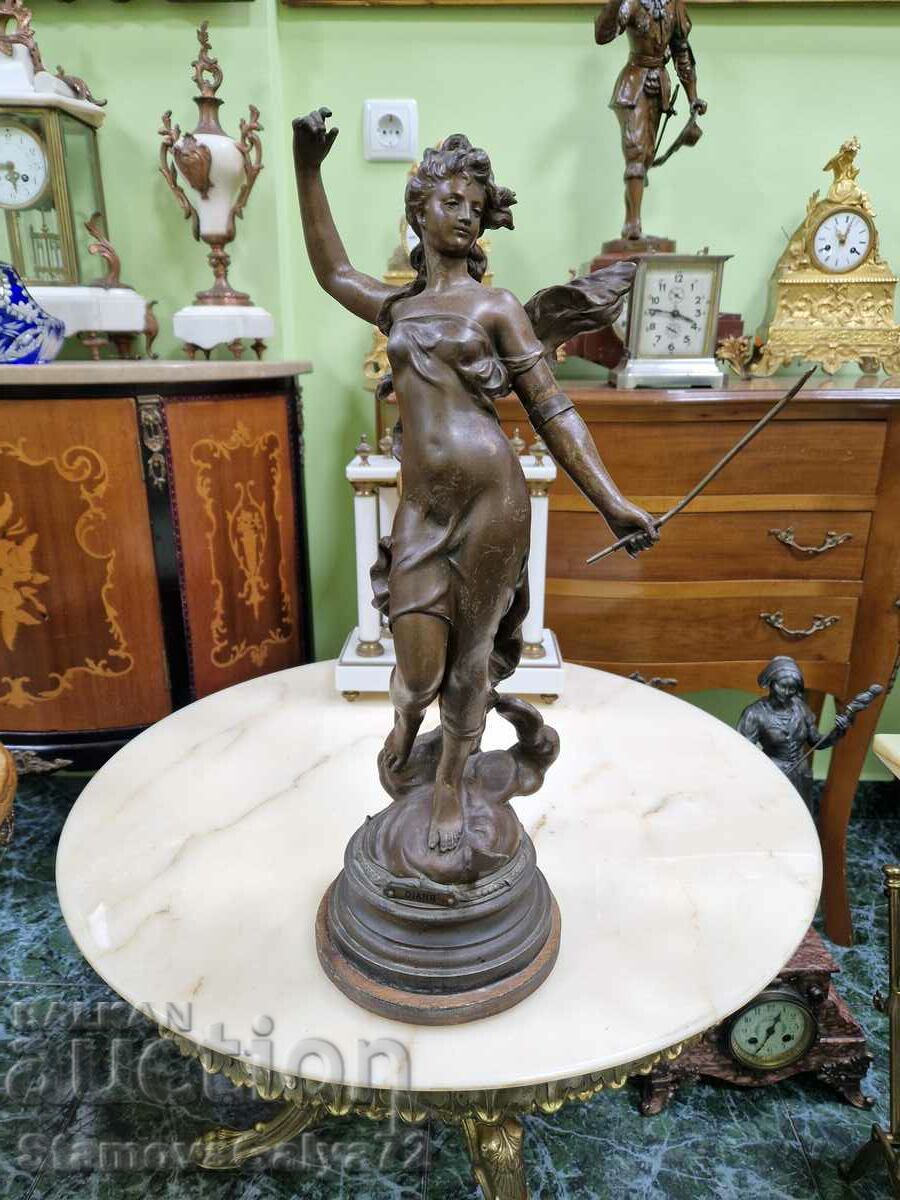 A great antique French figure statuette