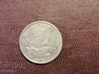 1987 Eastern Caribbean 10 cents