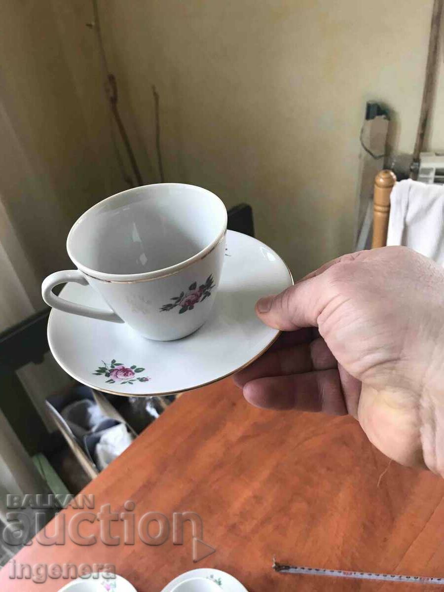 PORCELAIN CUP PLATE SERVICE BULGARIA with price 35.00 BGN | € 17.90 PORCELAIN CUP PLATE SERVICE BULGARIA with price 35.00 BGN | € 17.90