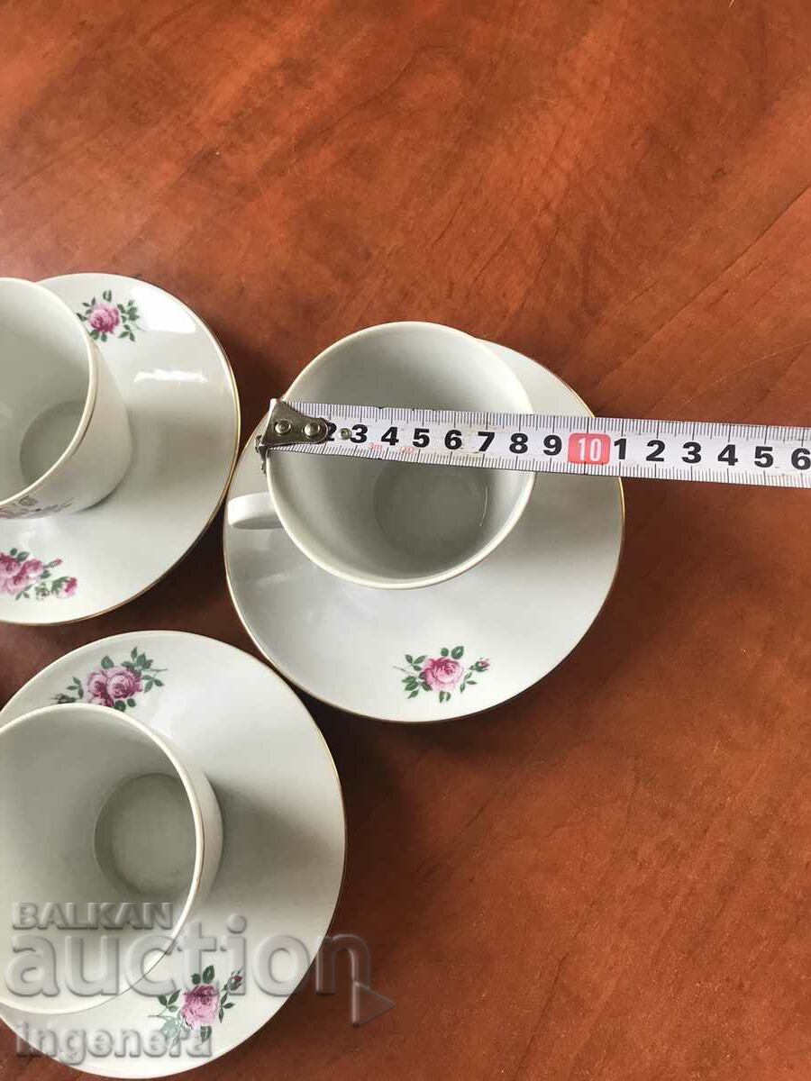 PORCELAIN CUP PLATE SERVICE BULGARIA - 7 PORCELAIN CUP PLATE SERVICE BULGARIA - 7