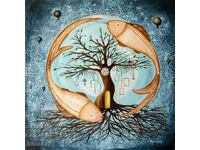 Copacul Vieții. Irina Movchan. Ulei pe panza, 60x60 cm