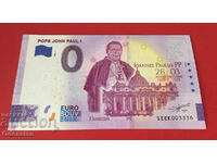 PAPA IOAN PAUL I - Bancnota de 0 euro
