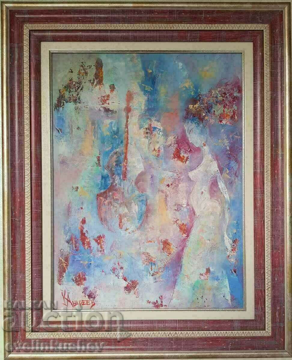 Oil painting "Dissonance" Kiril Andreev with price 775.00 BGN | € 396.25 Oil painting "Dissonance" Kiril Andreev with price 775.00 BGN | € 396.25
