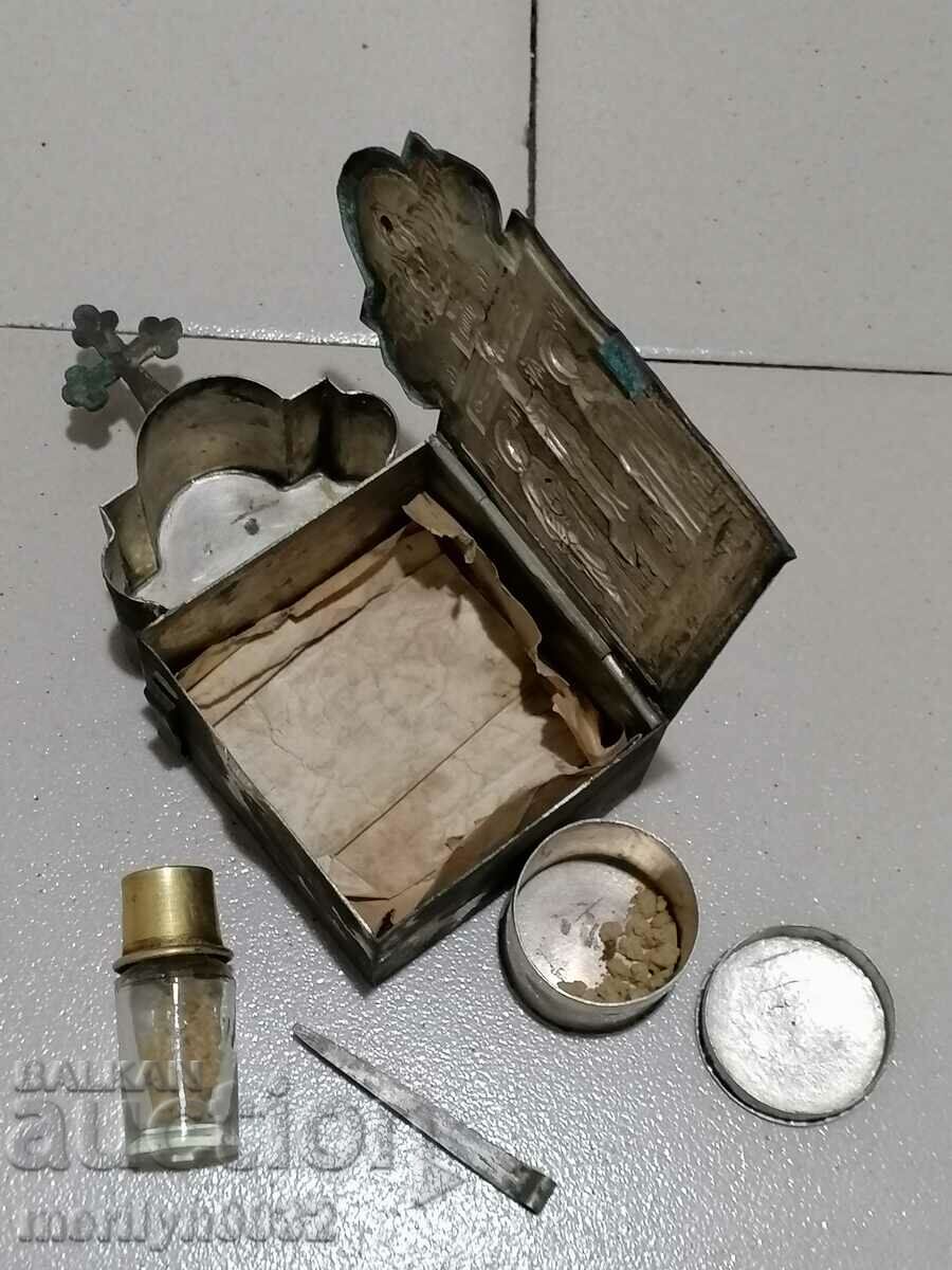 Orthodox reliquary service box crucifix cross - 6 Orthodox reliquary service box crucifix cross - 6