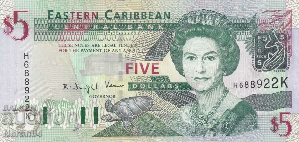 5 долара 2003, Сейнт Китс и Невис