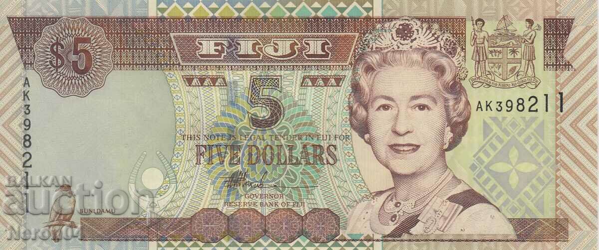 5 dollars 2002, Fiji