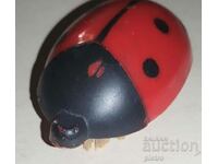 Old retro vintage toy - ladybug brush.