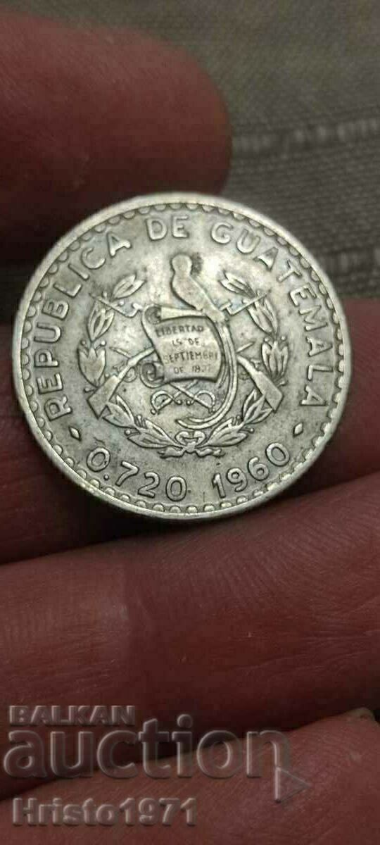 25 сентавос 1960 Гватемала с цена € 20.45 | 40.00 лв.