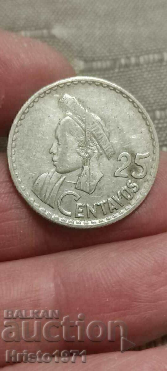 25 centavos 1960 Γουατεμάλα 25 centavos 1960 Γουατεμάλα