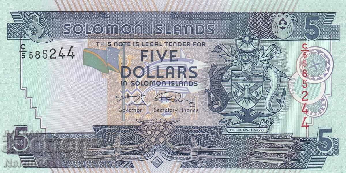 5 dollars 2008, Solomon Islands