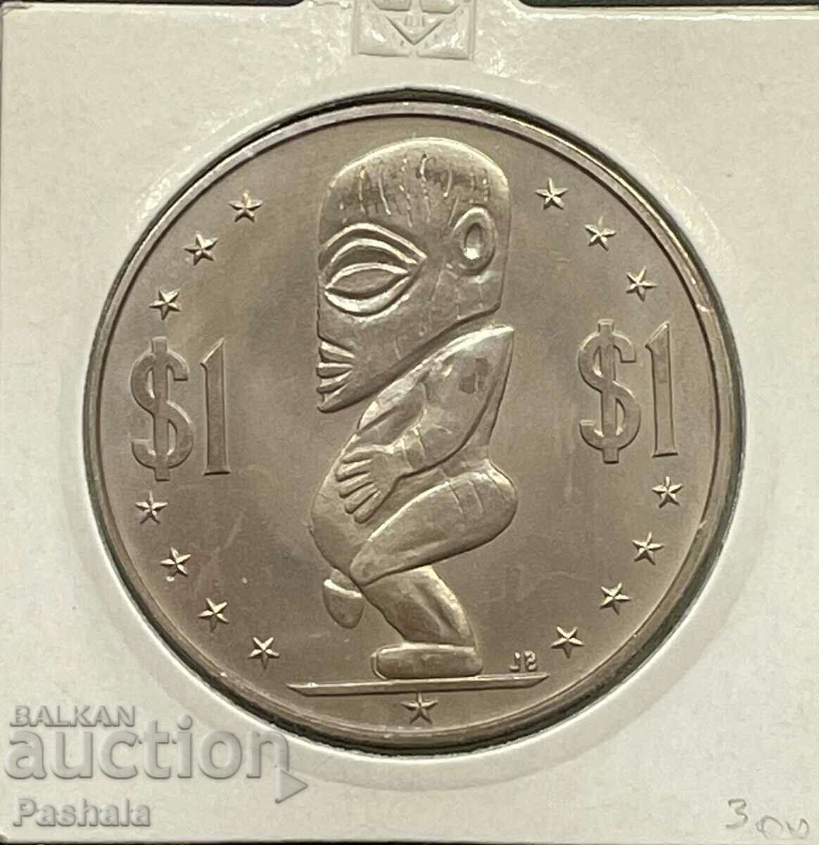 Острови Кук 1 долар 1974 г.