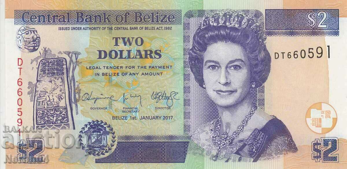 2 dollars 2017, Belize