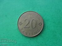 20 centimes 2007. Latvia