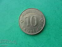 10 centimes 2008. Letonia