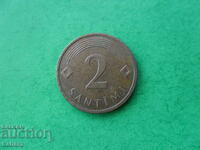 2 centimes 2006. Letonia